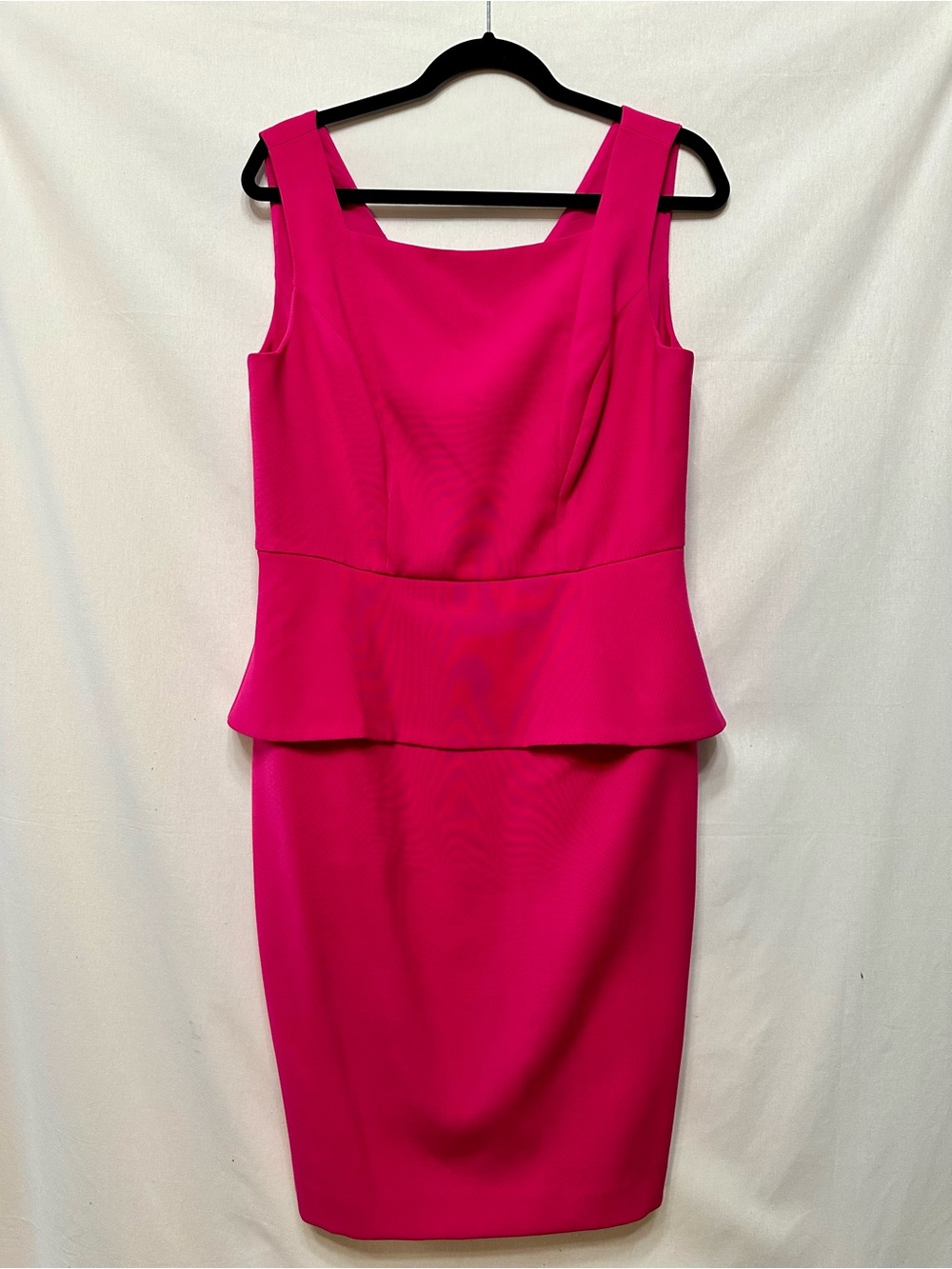 Anne Klein Hot Pink Peplum Sheath Dress
